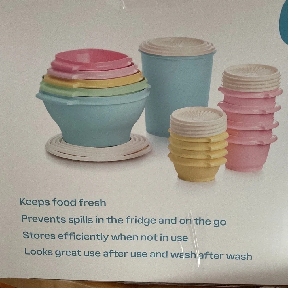 New with box Tupperware Heritage Collection 32 Piece Food Storage Container Set